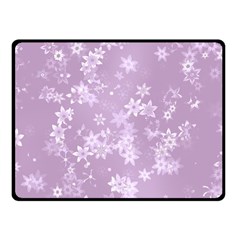 Lavender And White Flowers Fleece Blanket (small) by SpinnyChairDesigns