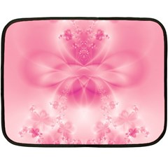 Pink Floral Pattern Fleece Blanket (mini) by SpinnyChairDesigns