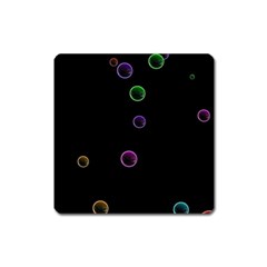 Bubble In Dark 2 Square Magnet by Sabelacarlos