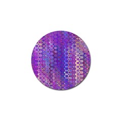 Boho Purple Floral Print Golf Ball Marker by SpinnyChairDesigns