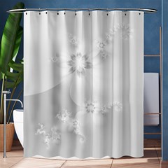 Wedding White Floral Print Shower Curtain 60  X 72  (medium)  by SpinnyChairDesigns