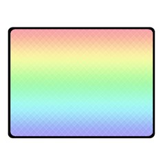 Pastel Rainbow Diamond Pattern Double Sided Fleece Blanket (small)  by SpinnyChairDesigns