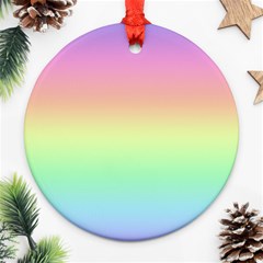 Pastel Rainbow Ombre Ornament (round) by SpinnyChairDesigns