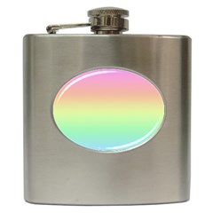 Pastel Rainbow Ombre Hip Flask (6 Oz) by SpinnyChairDesigns