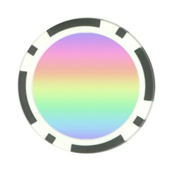 Pastel Rainbow Ombre Poker Chip Card Guard by SpinnyChairDesigns