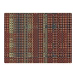 Rust Brown Grunge Plaid Double Sided Flano Blanket (Mini)  35 x27  Blanket Front