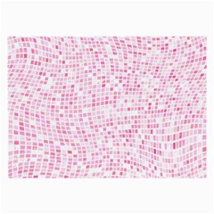 Pink And White Checkered Large Glasses Cloth by SpinnyChairDesigns