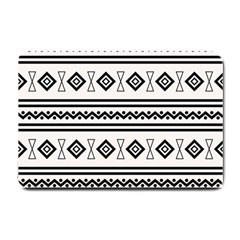 Black And White Aztec Small Doormat  by tmsartbazaar