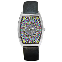 Psychedelic Wormhole Barrel Style Metal Watch by Filthyphil