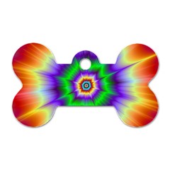 Psychedelic Big Bang Dog Tag Bone (two Sides) by Filthyphil