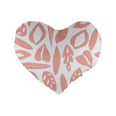 Blush Orchard Standard 16  Premium Flano Heart Shape Cushions by andStretch