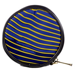 Yellow Blue Stripped Fish Mini Makeup Bag