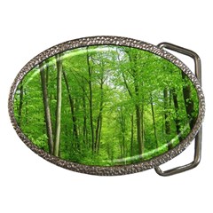 In The Forest The Fullness Of Spring, Green, Belt Buckles by MartinsMysteriousPhotographerShop