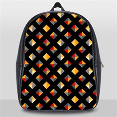 Geometric Diamond Tile School Bag (xl) by tmsartbazaar