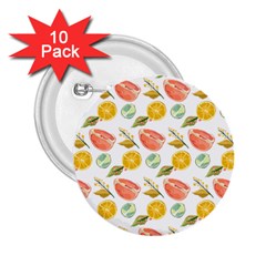 Citrus Gouache Pattern 2 25  Buttons (10 Pack)  by EvgeniaEsenina