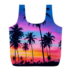 Sunset Palms Full Print Recycle Bag (l) by goljakoff