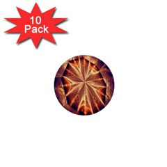 Sun Fractal 1  Mini Buttons (10 Pack)  by Sparkle