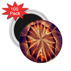 Sun Fractal 2 25  Magnets (100 Pack)  by Sparkle