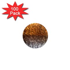 Glitter Gold 1  Mini Magnets (100 Pack)  by Sparkle