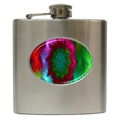 Rainbow Waves Hip Flask (6 Oz)