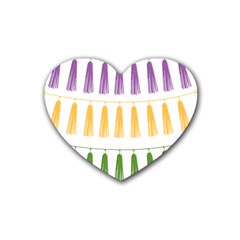 Tassels Tassel Bunting Banner Heart Coaster (4 Pack) 