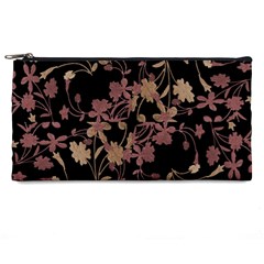 Dark Floral Ornate Print Pencil Case by dflcprintsclothing