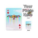 Rainbow Bird Playing Cards 54 Designs (Mini) Front - Heart6