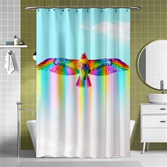 Rainbow Bird Shower Curtain 48  X 72  (small)  by Sparkle