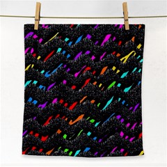 Rainbowwaves Face Towel by Sparkle