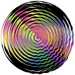 Rainbowwaves Wooden Puzzle Round