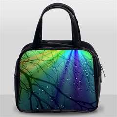 Rainbow Rain Classic Handbag (two Sides) by Sparkle