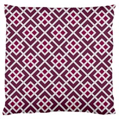 Two Tone Lattice Pattern Large Flano Cushion Case (one Side) by kellehco