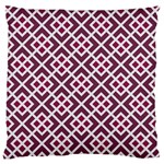 Two Tone Lattice Pattern Large Flano Cushion Case (Two Sides) Back