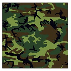 Forest Camo Pattern, Army Themed Design, Soldier Large Satin Scarf (square)