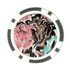 Paola De Giovanni-dragons Fire Iii Poker Chip Card Guard by kaleidomarblingart