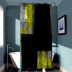 Abstract Tiles Shower Curtain 36  X 72  (stall)  by essentialimage