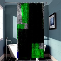 Abstract Tiles Shower Curtain 36  X 72  (stall)  by essentialimage