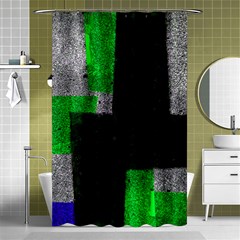 Abstract Tiles Shower Curtain 48  X 72  (small)  by essentialimage