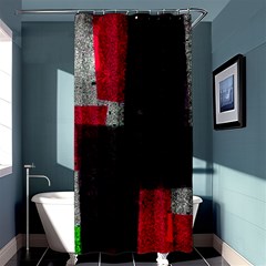 Abstract Tiles Shower Curtain 36  X 72  (stall)  by essentialimage