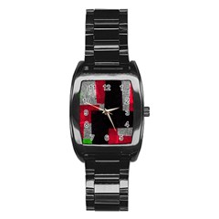 Abstract Tiles Stainless Steel Barrel Watch by essentialimage