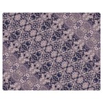 Violet Textured Mosaic Ornate Print Double Sided Flano Blanket (Medium)  60 x50  Blanket Back