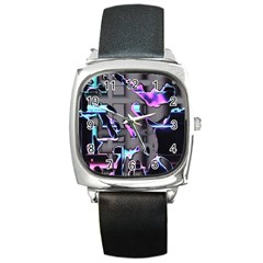 D B  Square Metal Watch by MRNStudios