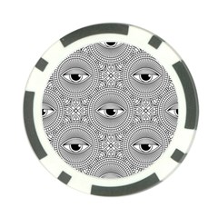 Eye Pattern Poker Chip Card Guard (10 Pack) by designsbymallika