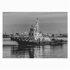 Tugboat At Port, Montevideo, Uruguay Large Glasses Cloth (2 Sides) by dflcprintsclothing