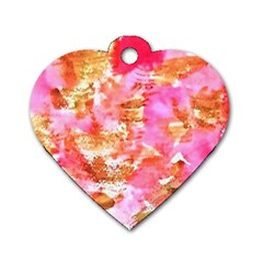 Color Of World Dog Tag Heart (one Side) by ginnyden