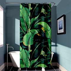 Night Tropical Banana Leaves Shower Curtain 36  X 72  (stall)  by goljakoff