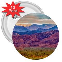 Arid Andean Landscape, La Rioja, Argentina010 3  Buttons (10 Pack)  by dflcprintsclothing