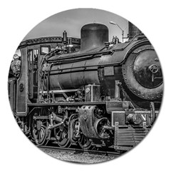 Steam Locomotive, Montevideo, Uruguay Magnet 5  (round) by dflcprintsclothing