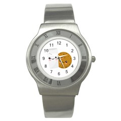 Milk And Cookie Stainless Steel Watch by CuteKingdom