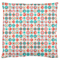 Aqua Coral Circles Standard Flano Cushion Case (two Sides) by CuteKingdom